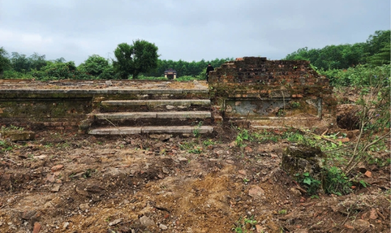 Current condition of the Thoai Thanh Temple foundation